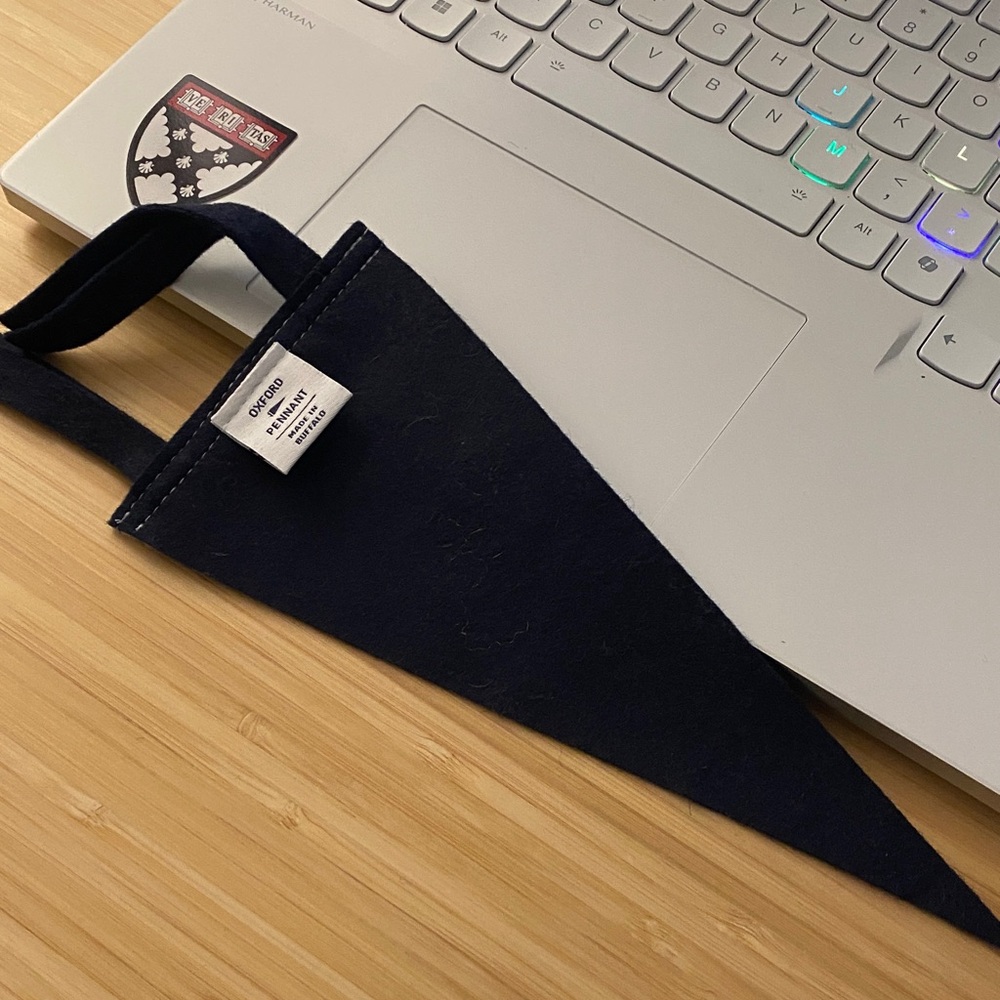 Yale Blue Felt Pennant - Picture 3 of 4